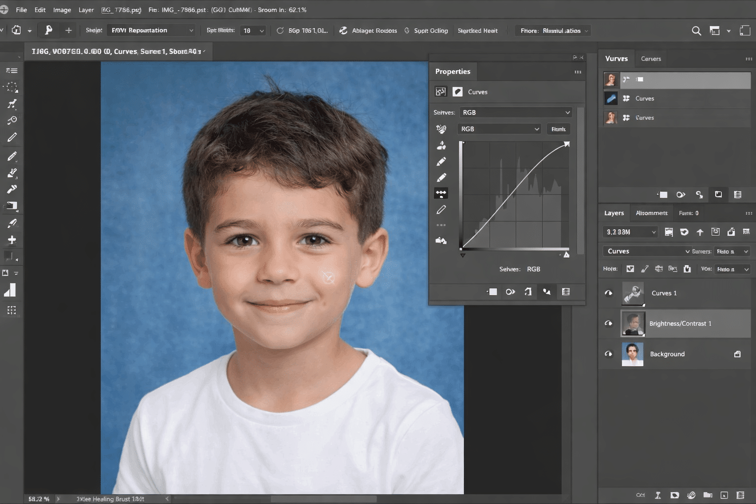 Retouche et optimisation d’un portrait scolaire par Studio 117